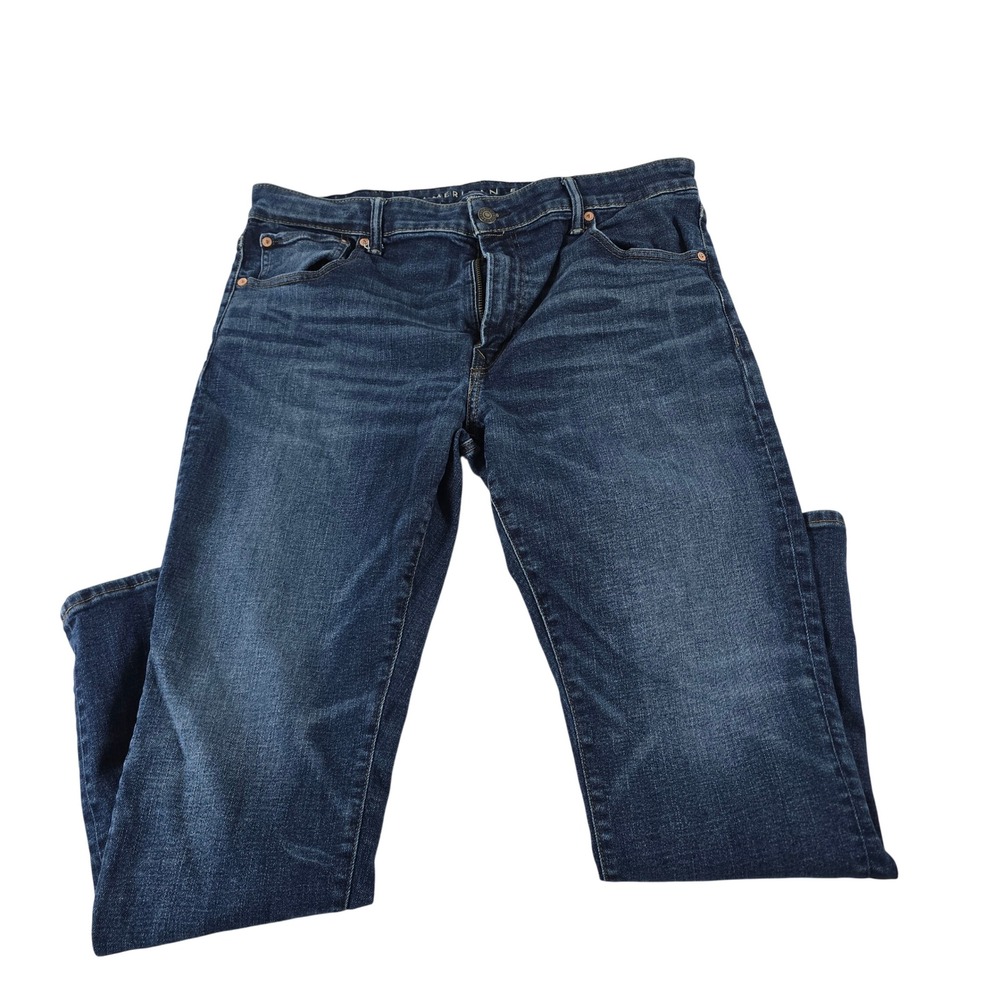 American Eagle Airflex+ Slim Jeans Mens 38x30 Dark Wash Blue Denim 120605U9A